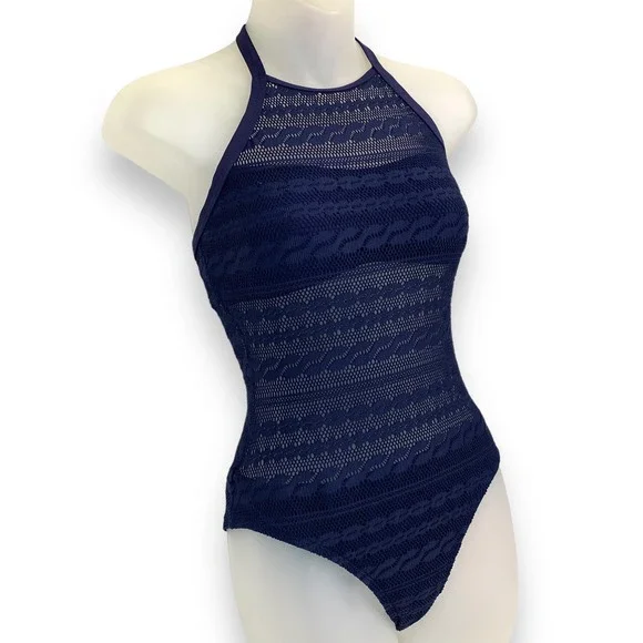 ❌SOLD❌ Y2K NAUTICA navy blue lace one piece swimsuit - Picture 16 of 16